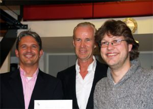 Oscar Nettl, Herman Drenkelford (co-sponsor) en Maarten Schollaardt (Elisabeth van Ettinger)