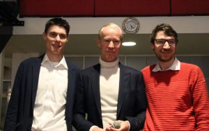 Van links Berend van den Bos, organisator Herman Drenkelford en Joris van Lankveld (Elisabeth van Ettinger)