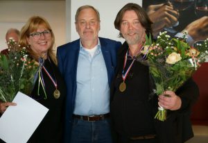 Marco ter Laare (rechts) en Linda Molle met NBB-ambassadeur (NBB)